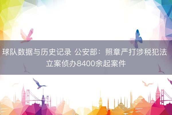 球队数据与历史记录 公安部:照章严打涉税犯法 立案侦办8400余起案件