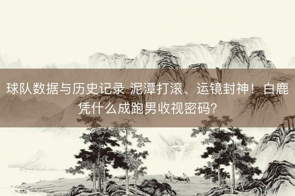 球队数据与历史记录 泥潭打滚、运镜封神！白鹿凭什么成跑男收视密码？