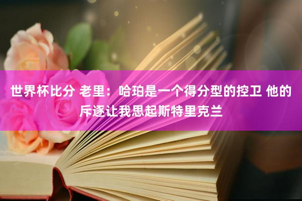 世界杯比分 老里：哈珀是一个得分型的控卫 他的斥逐让我思起斯特里克兰